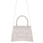 Fashion, accesorii si bijuterii - Femei - Accesorii femei - Genti si rucsacuri femei - Geanta, de dama, din material sintetic, ButicCochet, 19x14x5 cm, cu strasuri si perle, Auriu - GND1088 - Infinity.ro