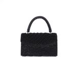 Fashion, accesorii si bijuterii - Femei - Accesorii femei - Genti si rucsacuri femei - Geanta, de dama, din material sintetic, ButicCochet, 20x13x5 cm, cu strasuri si perle, Negru - GND1092 - Infinity.ro