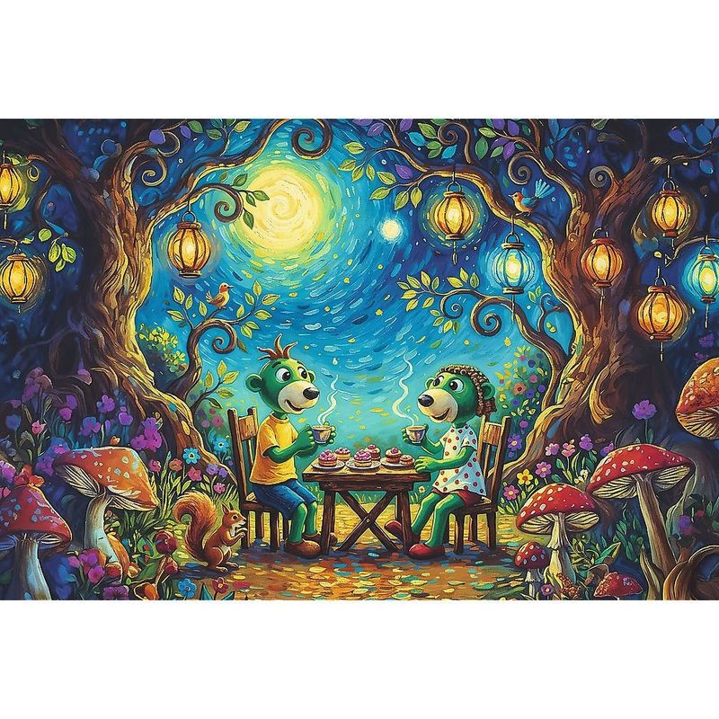 Jucarii, Copii si Bebe - Jucarii si jocuri - Jocuri si puzzle - Puzzle - Puzzle trefl 100 familia treflik inspirat de arta intalnire intr-o cafenea - Infinity.ro