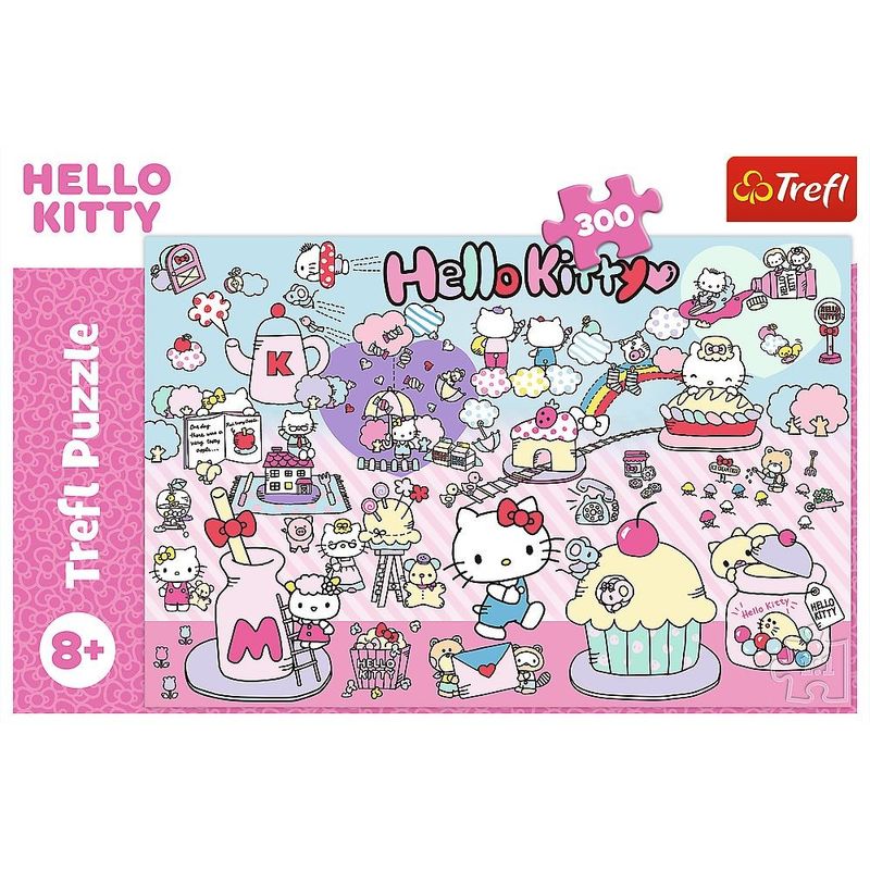 Jucarii, Copii si Bebe - Jucarii si jocuri - Jocuri si puzzle - Puzzle - Puzzle trefl 300 descopera lumea lui hello kitty - Infinity.ro