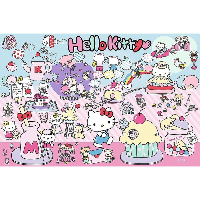 Jucarii, Copii si Bebe - Jucarii si jocuri - Jocuri si puzzle - Puzzle - Puzzle trefl 300 descopera lumea lui hello kitty - Infinity.ro
