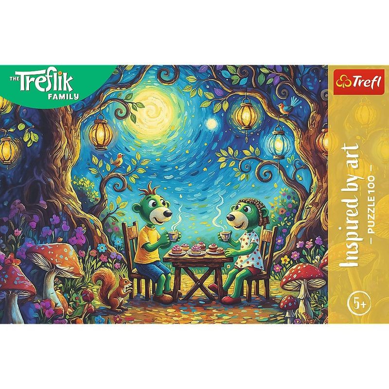 Jucarii, Copii si Bebe - Jucarii si jocuri - Jocuri si puzzle - Puzzle - Puzzle trefl 100 familia treflik inspirat de arta intalnire intr-o cafenea - Infinity.ro