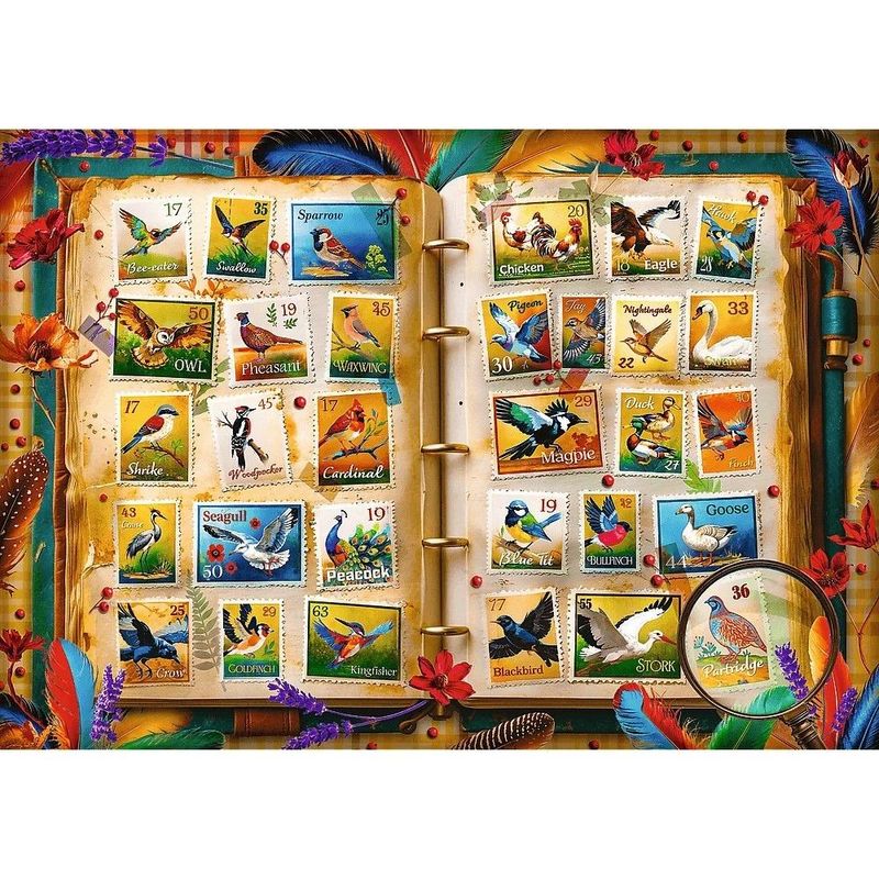 Jucarii, Copii si Bebe - Jucarii si jocuri - Jocuri si puzzle - Puzzle - Puzzle trefl 1000 colectia de timbre atlasul pasarilor - Infinity.ro