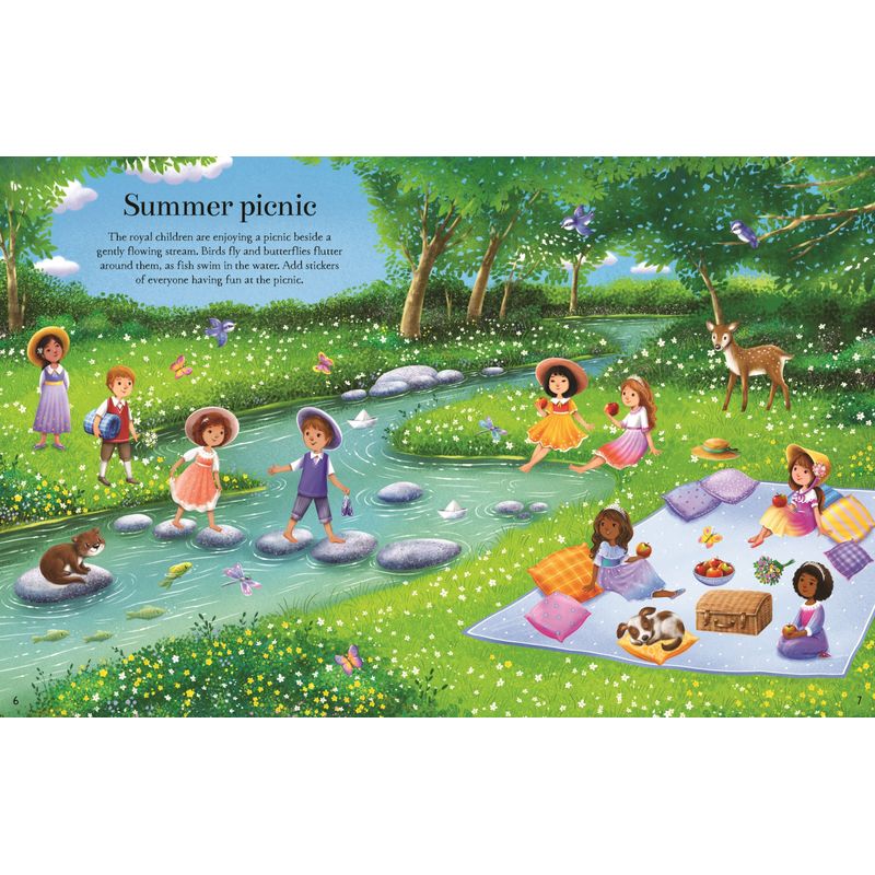 Carti si Birotica - Carti - Carti pentru copii - Carti interactive - Princesses Sticker Book – Carte cu stickere pentru copii 5+ ani, Usborne - Infinity.ro