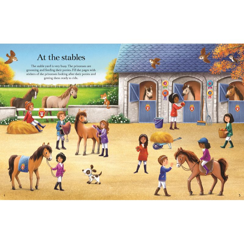 Carti si Birotica - Carti - Carti pentru copii - Carti interactive - Princesses Sticker Book – Carte cu stickere pentru copii 5+ ani, Usborne - Infinity.ro