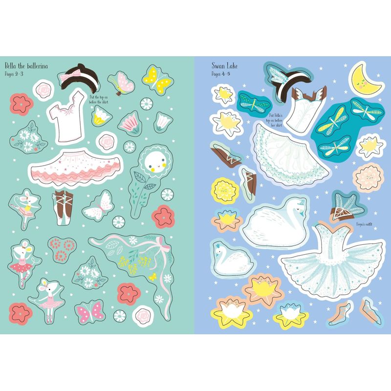 Carti si Birotica - Carti - Carti pentru copii - Carti interactive - Little Sticker Dolly Dressing Ballerina – Carte cu stickere pentru copii 4+ ani, Usborne - Infinity.ro
