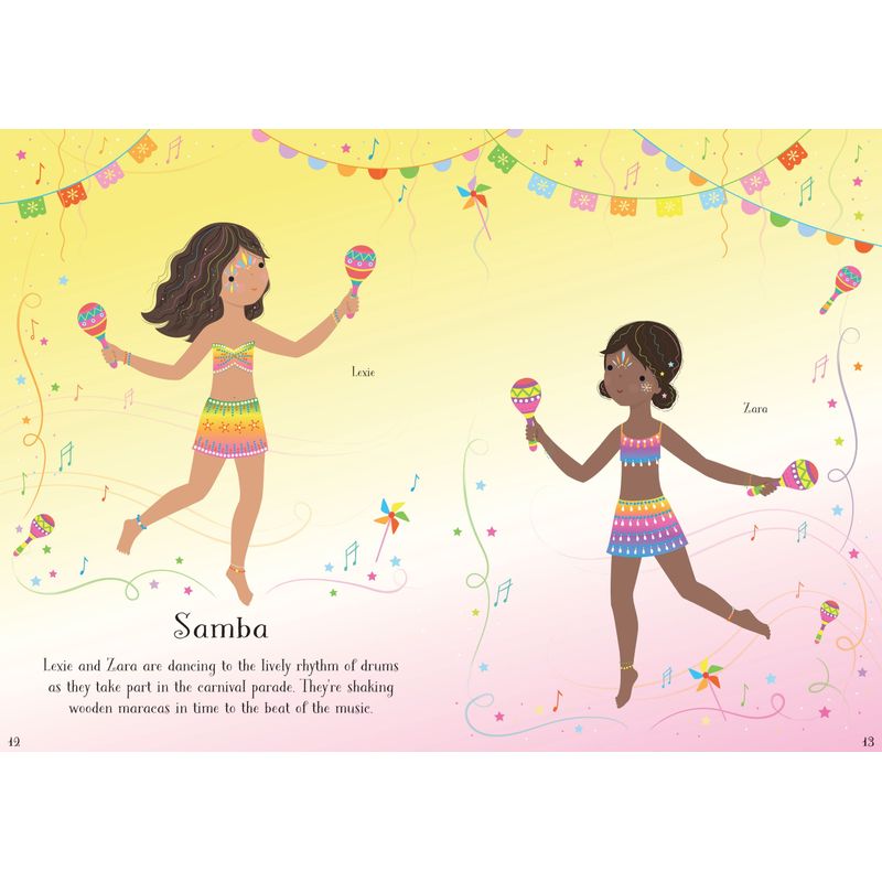 Carti si Birotica - Carti - Carti pentru copii - Carti interactive - Little Sticker Dolly Dressing Carnival – Carte cu stickere pentru copii 4+ ani, Usborne - Infinity.ro