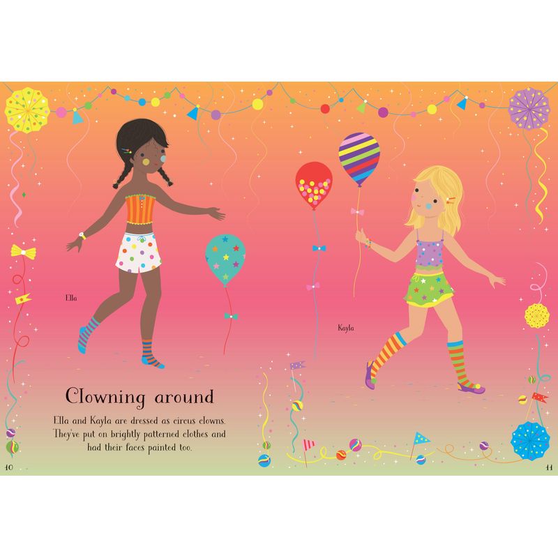 Carti si Birotica - Carti - Carti pentru copii - Carti interactive - Little Sticker Dolly Dressing Carnival – Carte cu stickere pentru copii 4+ ani, Usborne - Infinity.ro