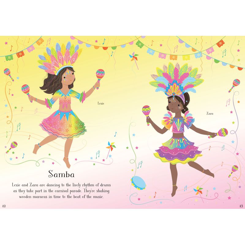 Carti si Birotica - Carti - Carti pentru copii - Carti interactive - Little Sticker Dolly Dressing Carnival – Carte cu stickere pentru copii 4+ ani, Usborne - Infinity.ro