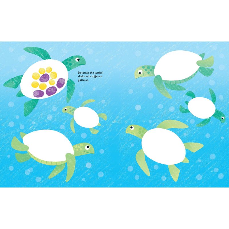 Carti si Birotica - Carti - Carti pentru copii - Carti de colorat - Fingerprint Activities Under the Sea – Carte pentru copii 6+ ani, Usborne - Infinity.ro