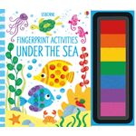 Carti si Birotica - Carti - Carti pentru copii - Carti de colorat - Fingerprint Activities Under the Sea – Carte pentru copii 6+ ani, Usborne - Infinity.ro