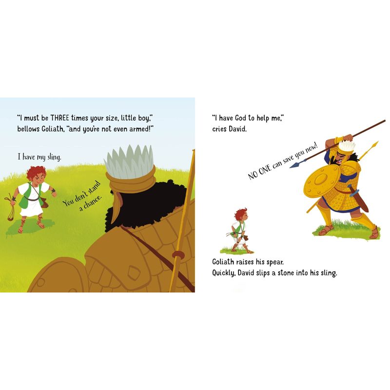 Carti si Birotica - Carti - Carti pentru copii - Carti interactive - David and Goliath – Carte pentru copii 18+ luni, Usborne - Infinity.ro