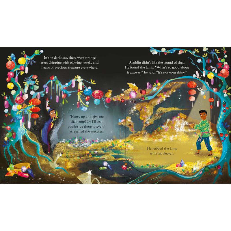 Carti si Birotica - Carti - Carti pentru copii - Carti interactive - Peep Inside a Fairy Tale Aladdin – Carte cu clapete pentru copii 3+ ani, Usborne - Infinity.ro