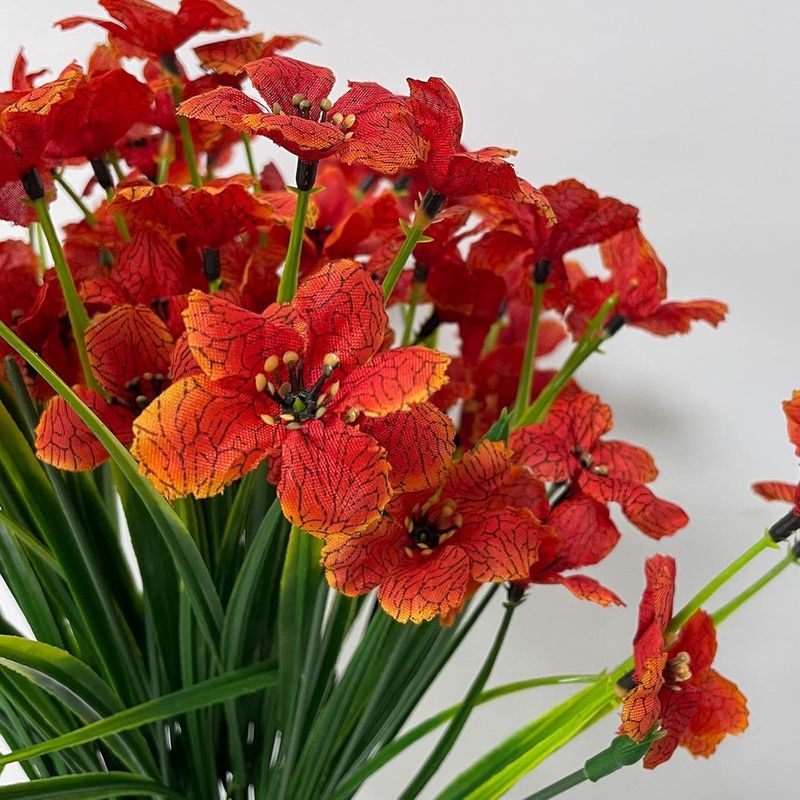 Casa si Gradina - Decoratiuni - Obiecte decorative - Plante artificiale - Flori ornamentale artificiale ROSII set 10 buc - Infinity.ro
