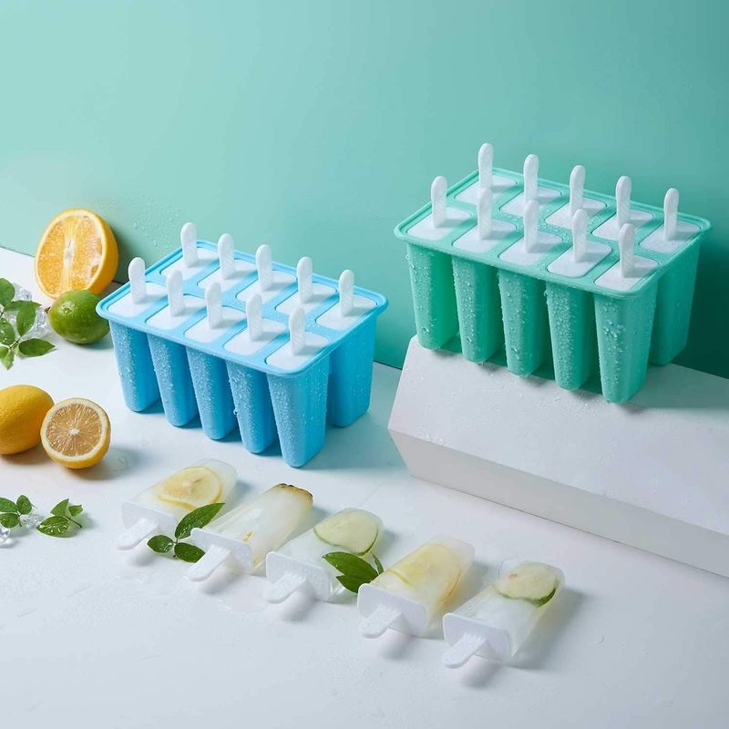 Casa si Gradina - Bucatarie si vesela - Accesorii bar - Forme cuburi de gheata - Forme de inghetata din silicon fara BPA- set 10 bucati - Infinity.ro