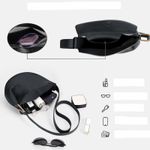 Fashion, accesorii si bijuterii - Femei - Accesorii femei - Genti si rucsacuri femei - Poseta eleganta de umar neagra din piele PU, cu magnet si curea ajustabila - Infinity.ro