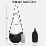 Fashion, accesorii si bijuterii - Femei - Accesorii femei - Genti si rucsacuri femei - Poseta eleganta de umar neagra din piele PU, cu magnet si curea ajustabila - Infinity.ro