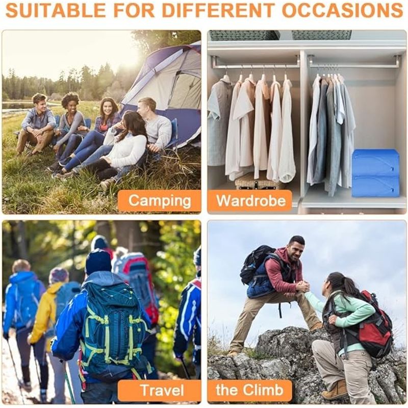 Sport si Outdoor - Articole de voiaj - Genti voiaj - Organizatoare spatiu valize si bagaje-set 4 piese albastre - Infinity.ro
