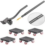 Casa si Gradina - Constructii - Depozitare, transport si protectie - Echipamente pentru transport si ridicat - Set ridicat si transport mobila in casa cu 4 role cu franare si parghie ridicat, sarcina max 400 kg - Infinity.ro