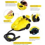 Electronice si Electrocasnice - Ingrijirea locuintei - Mopuri electrice - Aparat curatare cu abur, 23 accesorii, cablu 5 m, pentru suprafete, covoare si tapiterie, culoare galben - Infinity.ro