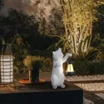 Casa si Gradina - Corpuri si surse de iluminat - Iluminat exterior - Lampi solare - Pisica de gradina, terasa, balcon cu LED-uri si panou solar 26 cm - Infinity.ro