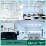 Casa si Gradina - Corpuri si surse de iluminat - Plafoniere, aplice si spoturi - Spoturi LED incastrate, 230 V, 6500 K, 9W, 14.5x14.5 cm, set 6 bucati - Infinity.ro