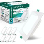 Casa si Gradina - Corpuri si surse de iluminat - Plafoniere, aplice si spoturi - Spoturi LED incastrate, 230 V, 6500 K, 9W, 14.5x14.5 cm, set 6 bucati - Infinity.ro