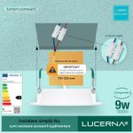 Casa si Gradina - Corpuri si surse de iluminat - Plafoniere, aplice si spoturi - Spoturi LED incastrate, 230 V, 6500 K, 9W, 14.5x14.5 cm, set 6 bucati - Infinity.ro