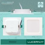 Casa si Gradina - Corpuri si surse de iluminat - Plafoniere, aplice si spoturi - Spoturi LED incastrate, 230 V, 6500 K, 9W, 14.5x14.5 cm, set 6 bucati - Infinity.ro
