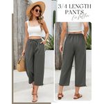 Fashion, accesorii si bijuterii - Femei - Imbracaminte femei - Pantaloni femei - Pantaloni casual lejeri pentru femei, cu buzunare si talie elastica, gri  S - Infinity.ro