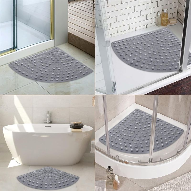 Casa si Gradina - Textile si covoare - Covoare - Covorase baie - Covoras de dus anti-alunecare 70x70 cm, semirotund - Infinity.ro