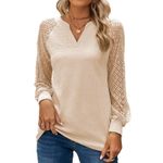 Fashion, accesorii si bijuterii - Femei - Imbracaminte femei - Camasi si bluze femei - Bluza lejera pentru femei, pulover respirabil, Crem L - Infinity.ro