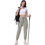 Fashion, accesorii si bijuterii - Femei - Imbracaminte femei - Pantaloni femei - Pantaloni sport respirabili pentru femei, cu buzunare si talie elastica, lungi crem XL - Infinity.ro