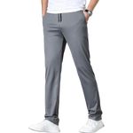 Fashion, accesorii si bijuterii - Barbati - Imbracaminte - Pantaloni barbati - Pantaloni casual barbati, respirabili, elastici in talie, gri 31W30L - Infinity.ro
