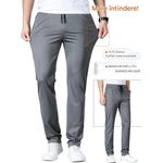Fashion, accesorii si bijuterii - Barbati - Imbracaminte - Pantaloni barbati - Pantaloni casual barbati, respirabili, elastici in talie, gri 31W30L - Infinity.ro