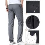 Fashion, accesorii si bijuterii - Barbati - Imbracaminte - Pantaloni barbati - Pantaloni casual barbati, respirabili, elastici in talie, gri 31W30L - Infinity.ro
