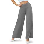 Fashion, accesorii si bijuterii - Femei - Imbracaminte femei - Pantaloni femei - Pantaloni casual lejeri pentru femei, volatili, talie elastica, gri 3XL - Infinity.ro