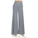 Fashion, accesorii si bijuterii - Femei - Imbracaminte femei - Pantaloni femei - Pantaloni casual lejeri pentru femei, volatili, talie elastica, gri 3XL - Infinity.ro