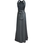 Fashion, accesorii si bijuterii - Femei - Imbracaminte femei - Rochii femei - Rochie eleganta lunga, fara maneci, spate gol, talie inalta, gri L - Infinity.ro