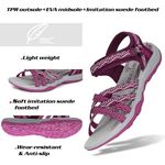 Fashion, accesorii si bijuterii - Femei - Incaltaminte femei - Sandale femei - Sandale lejere de drumetii si aer liber pentru femei, gri-rosu, marimea 38 - Infinity.ro