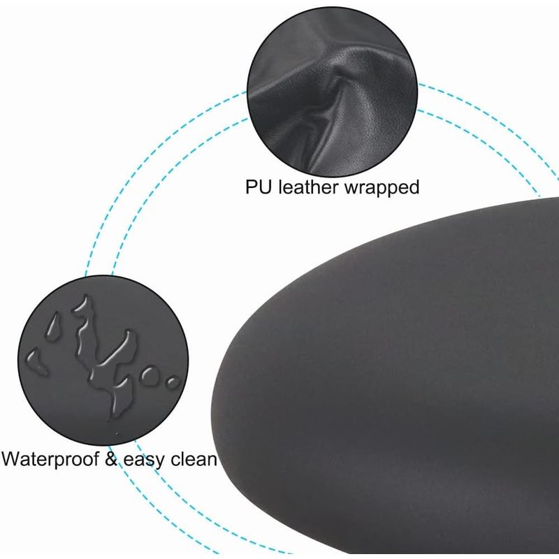 Carti si Birotica - Birotica - Accesorii de birou - Alte accesorii birou - Scaun negru rotund ajustabil pe inaltime 47.5x63 cm; 4 kg, cu suport de picioare - Infinity.ro