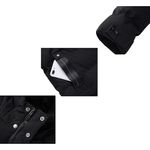 Fashion, accesorii si bijuterii - Barbati - Imbracaminte - Jachete si geci barbati - Geaca neagra lunga, groasa de iarna, captusita pentru barbati, mrimea L - Infinity.ro