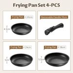 Casa si Gradina - Bucatarie si vesela - Ustensile bucatarie - Seturi ustensile de bucatarie - Set 4 tigai cu maner detasabil, ceramica antiaderenta Inductie & cuptor, negre - Infinity.ro