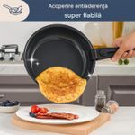 Casa si Gradina - Bucatarie si vesela - Ustensile bucatarie - Seturi ustensile de bucatarie - Set 9 piese oale cu maner detasabil, ceramica antiaderenta Inductie & cuptor, negre - Infinity.ro