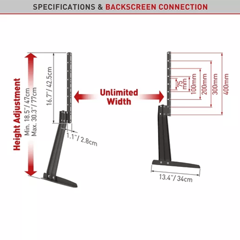 TV, Audio-Video si Foto - Accesorii TV si audio - Suporturi TV - Suport TV de birou, Barkan S40, Fix, 32"-70", VESA 800x400, - Infinity.ro