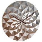 Casa si Gradina - Decoratiuni - Ceasuri - Ceas geometric de precizie, analog, de perete, creat de designer, model DIAMOND, roz auriu metalic, TFA 60.3063.51 - Infinity.ro