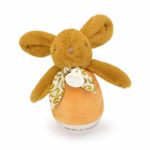 Casa si Gradina - Corpuri si surse de iluminat - Veioze si lampi - Lampi de veghe copii - Veioza muzicala iepuras pufos, 16 cm, portocaliu - Infinity.ro