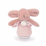 Casa si Gradina - Corpuri si surse de iluminat - Veioze si lampi - Lampi de veghe copii - Veioza muzicala iepuras pufos, 16 cm, roz - Infinity.ro