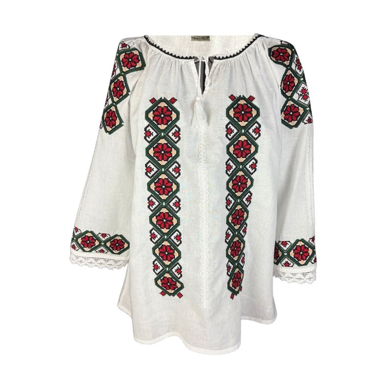 Fashion, accesorii si bijuterii - Femei - Imbracaminte femei - Camasi si bluze femei - Bluza dama 2IU26 alb/crem marimea S - Infinity.ro