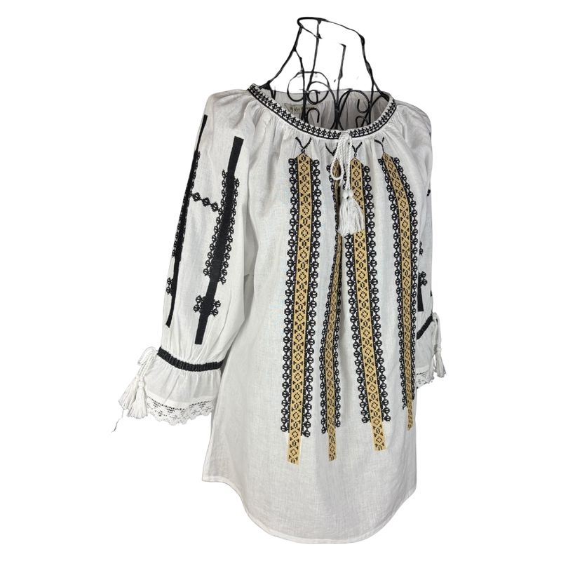 Fashion, accesorii si bijuterii - Femei - Imbracaminte femei - Camasi si bluze femei - Bluza dama 2IU26 alb/crem marimea S - Infinity.ro